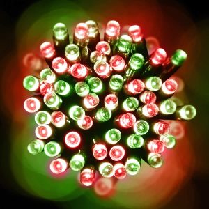 200 Red and Green LED Green Wire