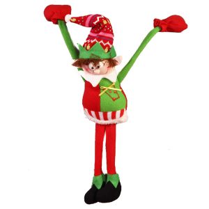 Slim Leg Hanging Elf With Heavy Hand - 30cm