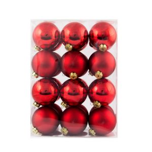 24Pk 6Cm Red Baubles