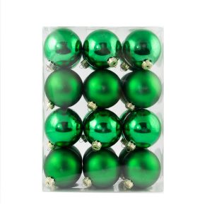 green Baubles 60mm 24 Pack