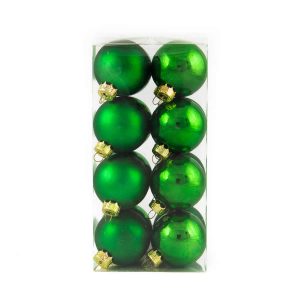 green Baubles 40mm 8 Pack