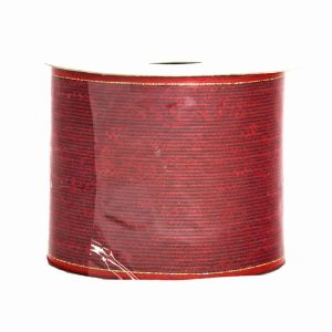 Red Metallic Cotton Ribbon 9M