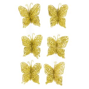 Filigree 6pk Butterfly Gold