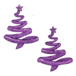 Glitter 2pk Tree Purple