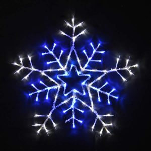 Snowflake Blue & White LED 55cm