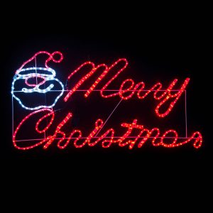 Merry Christmas with Santa LED Motif