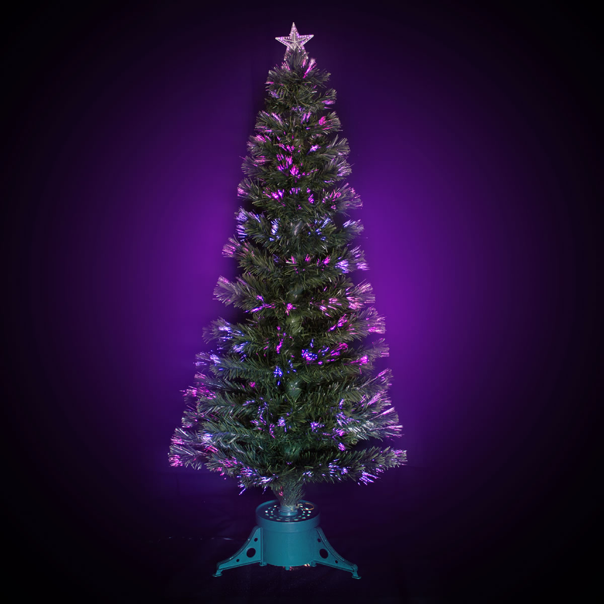 9154 Fiber Optic Tree With Starburst 150cm Fibre Optic Christmas Trees