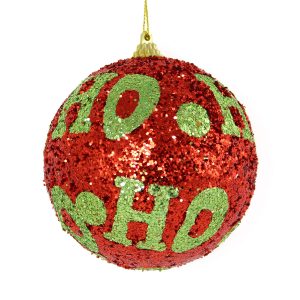 Red Ho Ho Bauble 10cm