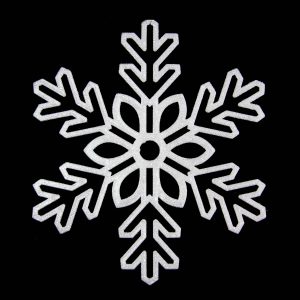 White Iridescent Snowflake 40cm