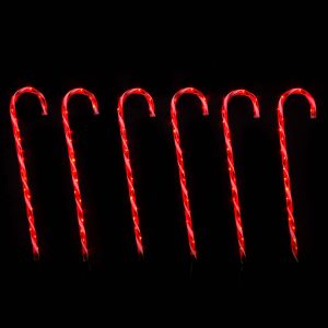 LED Candy Canes Red B.op s/6