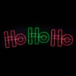 Ho Ho Ho LED Sign Red & Green