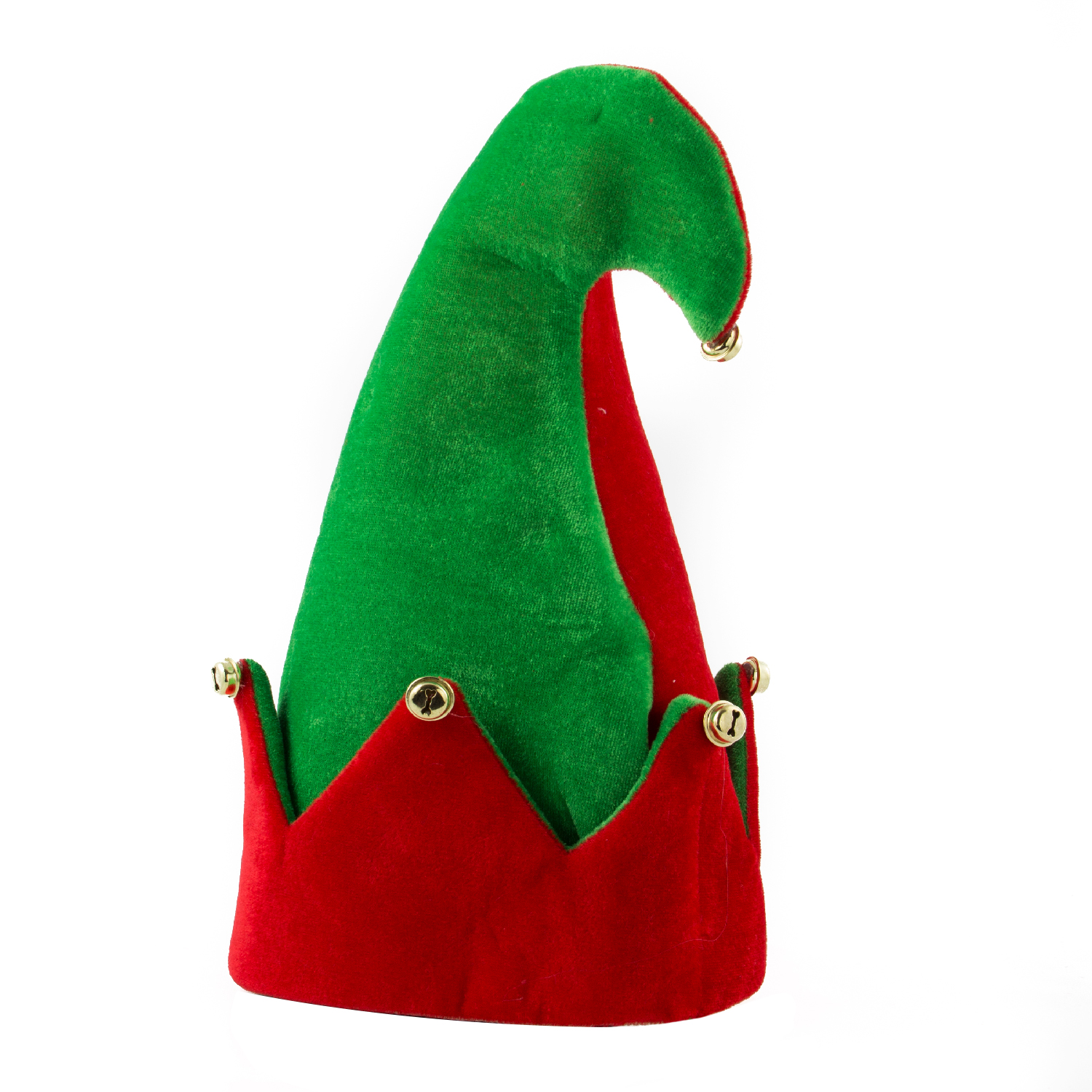 2 Packs Christmas Elf Felt Hat Santa Elf Hats Jingle Bells Xmas for Holiday Party Costume Accessories Favors Gifts 
